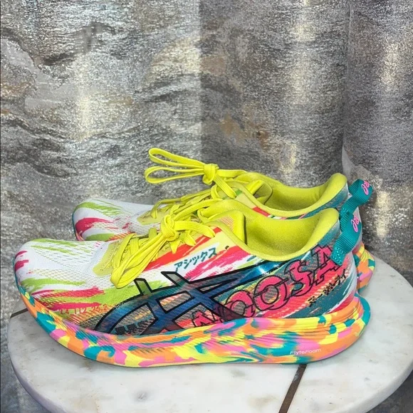 ASICS women’s Noosa Tri 13 Bright Neon Yellow Multicolor Running Shoes - Picture 3 of 10